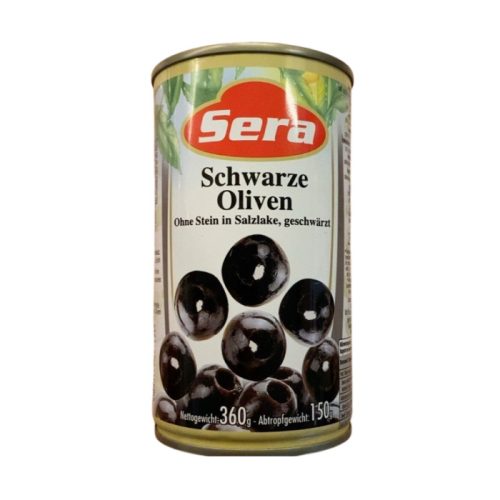 Sera Schwarze Oliven (enrkernt) 360 gr 